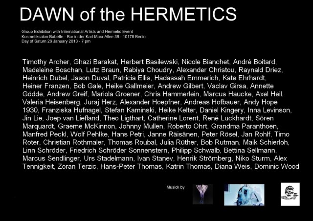 DAWN of the HERMETICS verso